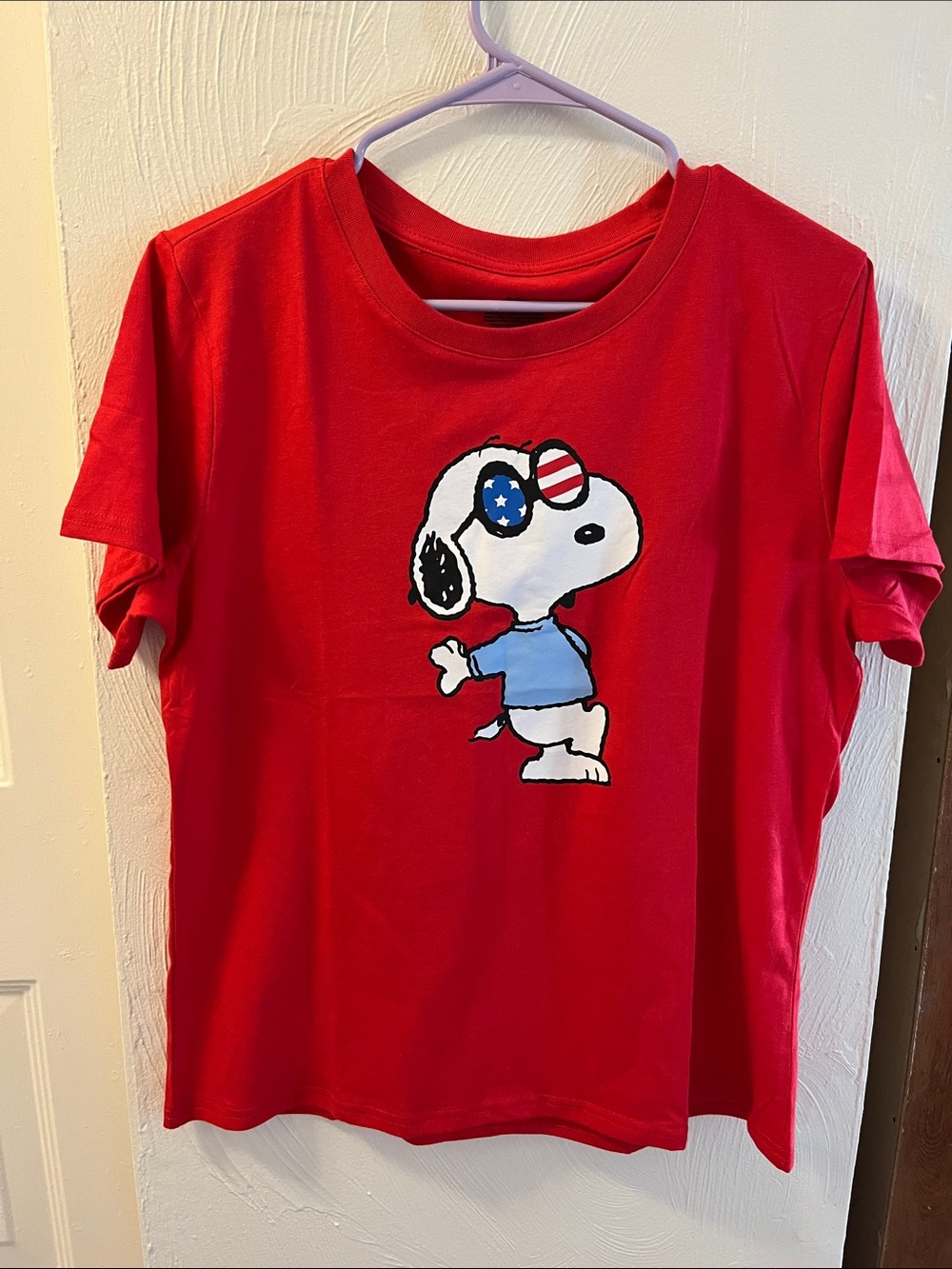 Peanuts Red Kids Tee with Snoopy Graphic